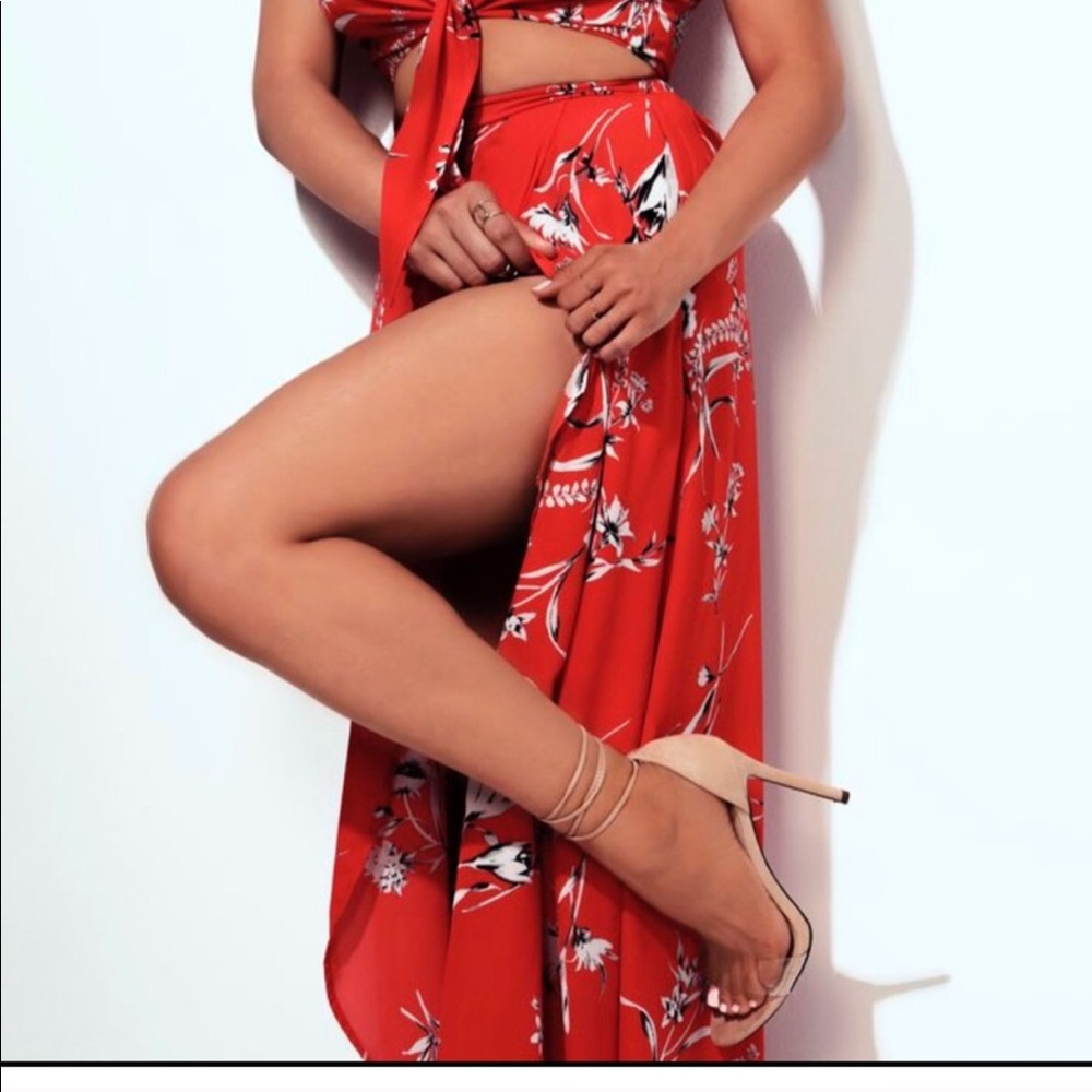 Dress Forum red floral maxi skirt - Picture 2 of 11